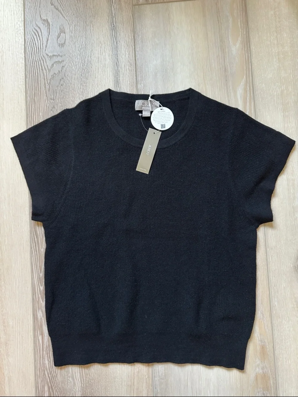 J Crew Ribbed Featherweight 100% Cashmere Tee Sweater - Picture 1 of 4
